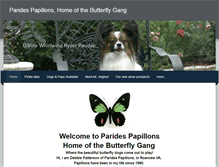 Tablet Screenshot of paridespapillons.net